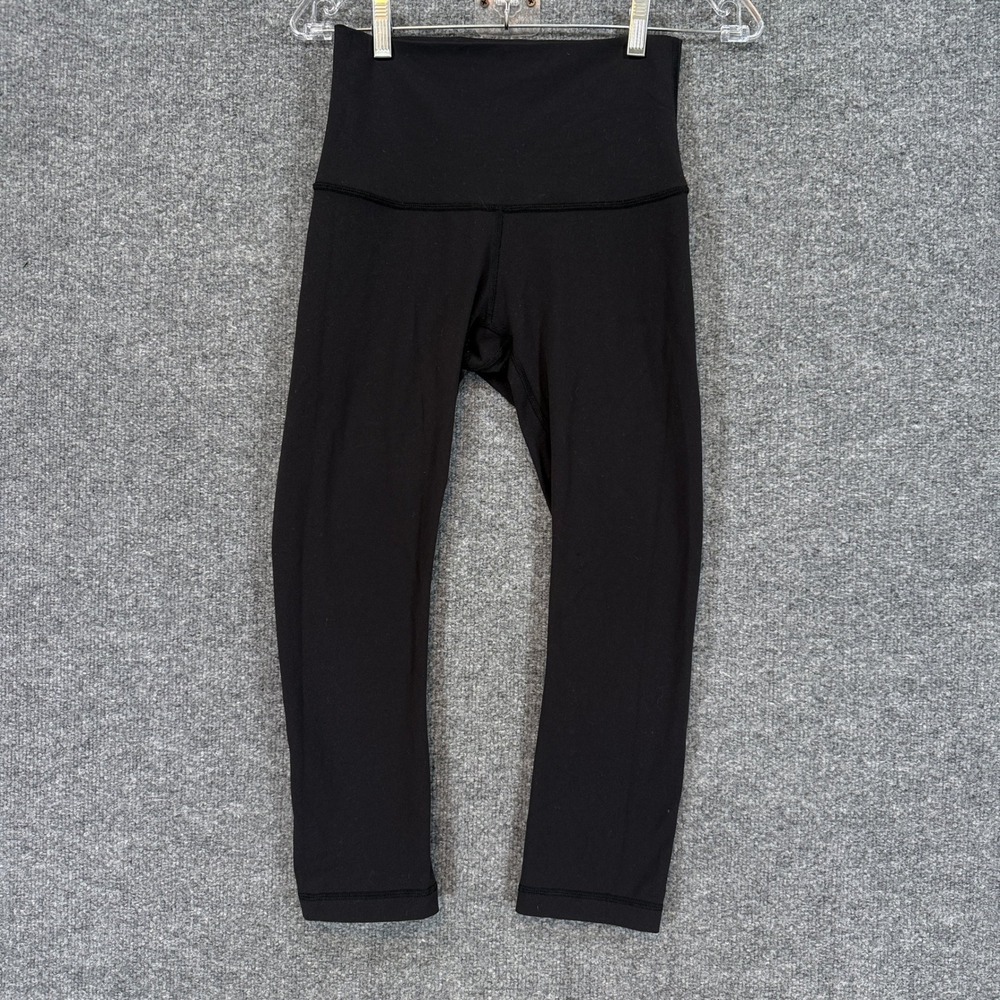 Lululemon Align High-Rise Crop Leggings Women 6 Black Yoga Athletic Pants